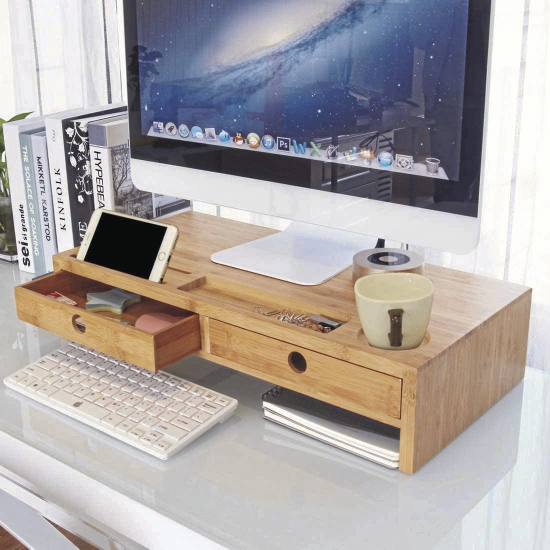 Herdzi Monitor Riser with Drawers